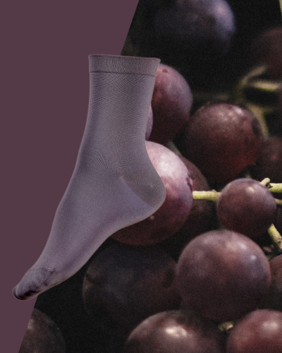 Chaussettes en fils recyclés Anthocyane Cendrée