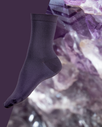 Chaussettes en polyester recyclé Améthyste Cristallisée