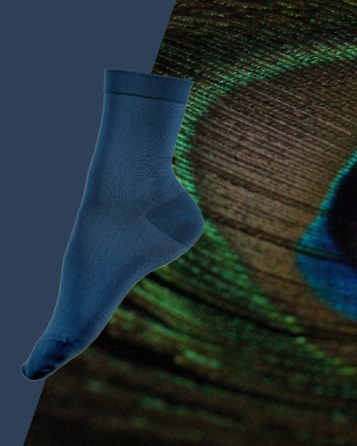 Chaussettes mixtes Paon Intense en fils recyclés