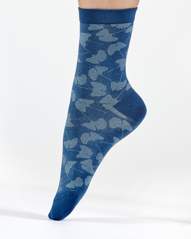 Chaussettes à motif Aerginkgo en fils 100% recyclés
