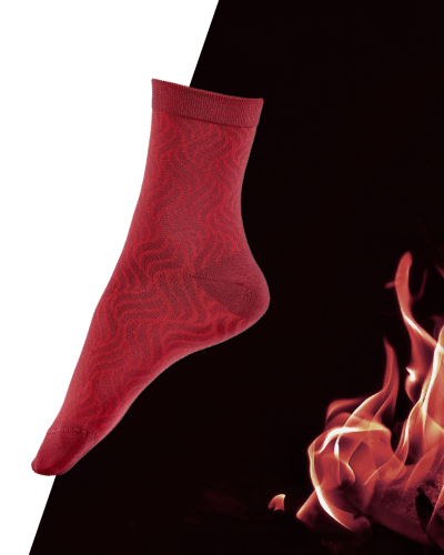 Chaussettes rouges à motif Ignisondulé
