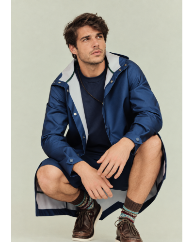 Parka imperméable française éco-conçue Marine Abyssal